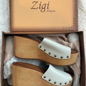 Ziggy Artisan White leather shoes